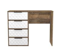 Anzio Matt Vintage Oak Effect 4 Drawer Non-Extendable Dressing Table (H)759mm (W)970mm (D)392mm