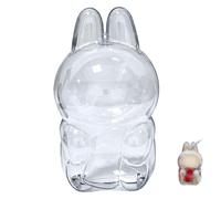 Anzir COLA -Sit Protective Case for LAfufu The Monsters Have a Seat, Display Box Hard Case Accessories Cover with Silicone Strap White - Sitting, Clear (No Doll, 17cm)
