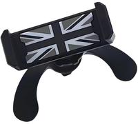 ANZIWU Phone Holder for Mini Cooper, Mobile Phone Holder Mount for Car Circular Air Vent, Union Jack Hands-Free Navigation Cradle with 360 ° rotary for Mini Cooper R55 R56 R57 R60 R61T (Grey)