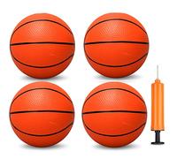 Anzmtosn Mini Kids Basketballs For Indoor Hoop, Pool Beach Balls 16CM, Bouncy Toddlers Balls Replacement, Sand Beach Toys for Outdoor, Sports Activity for School Playground Home Office 4 Pack