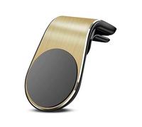 ANZNGAQ Universal Magnetic Car Phone Holder, L-Type 360° Rotatable Strong Magnet Dashboard Mount for iPhone Samsung Google, One-Hand Operation Cellphone Stand for Car (Gold)