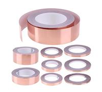 ANZOAT 2pcs 20M 25M Copper Tape Snail Adhesive EMI Shielding Conductive Adhesive Foil Tape for Stained Glass Paper Circuit Electrical Repair (Color : 25M, Size : 8mm)