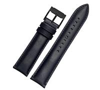 ANZOAT For Fossil BQ2363/2453 ME3099 3052 3054 FS5380/5453 FS4735 FS4812 Cowhide Strap Vintage Genuine leather Watchband 20 22mm(Dark blue black,24mm)