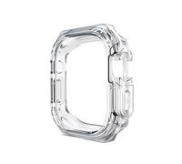ANZOAT PC Transparent Half Pack TPU Watch Case，For Apple Watch Ultra 8 7 6 5 4 3 2 SE 40MM 44MM 41MM 45MM Series Watch(Transparent,45MM)