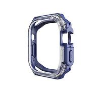 ANZOAT PC Transparent Half Pack TPU Watch Case，For Apple Watch Ultra 8 7 6 5 4 3 2 SE 40MM 44MM 41MM 45MM Series Watch(Blue,44MM)