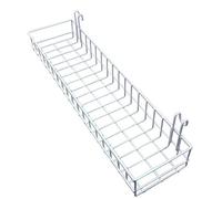 ANZOME Wire Wall Basket, Grid Basket with Hooks, Kitchen Organizer, Wire Storage Shelf Rack for Home Supplies, Wall Decoration (White)