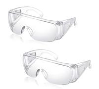 ANZONGYI 2Pcs Protective Glasses Protective Goggles Clear Safety Glasses Work Goggles for Eye Full Protection suitable for Construction Laboratory Outdoor