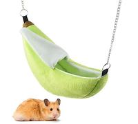 ANZONGYI Banana Hamster Bed House & Swing - Warm House & Cage Nests for Sugar Glider, Squirrel, Chinchilla, Hedgehog, Rat & Small Bird (Banana Green)