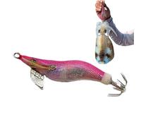Anzuelos Fluorescentes Para Calamares Para Pesca Nocturna | Cebos Fluorescentes Con Mangas Para Sepias, Anzuelos Luminosos Para Calamares | Cebos Para Pesca En Agua Salada, Anzuelos De Madera Para Cam