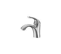 ANZZI Clavier Single Hole and Single Handle Bathroom Sink Faucet | cUPC Polished Chrome Deck Mounted Bathroom Faucet | Lavatory Faucet One Hole Installation | L-AZ011