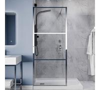 ANZZI Series 34 in. x 78 in. Fixed Frameless Shower Door in Polished Chrome with Tsunami Guard Tempered Clear Glass
