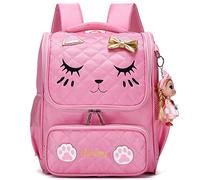 AO ALI VICTORY Girls Backpacks, Waterproof Cute Backpack for Kids Toddler Girl Preschool Bookbags Elementary School Bags, A-pink, S