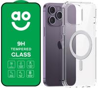 AO Protection Pack and Case Bundle for iPhone 14 Pro - Clear, Glass