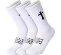 Ao Yee ZGL 3 Pairs Christian socks Prayer socks Birthday Gifts for Dad,Men Husband Grandpa Women idea Fathers Day Christmas