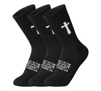 Ao Yee ZGL 3 Pairs Christian socks Prayer socks Birthday Gifts for Dad,Men Husband Grandpa Women idea Fathers Day Christmas
