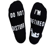 Ao Yee ZGL Birthday Gifts for Dad,Men Husband Grandpa Women Idea Fathers Day Christmas Do Not Disturb I'm Retired Funny Socks