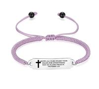 AOAMID Bible Verse Bracelet-Stainless Steel Scripture Quotes Inspirational Bracelet Faith Christian Bracelet for Women, Christmas gift for women, adjustable, Metal, no gemstone