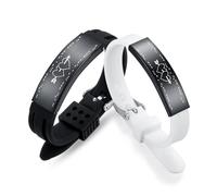AOAMID Couple Bracelet Set-Matching Bracelets for Couples with Morse Code I Love You Love Quote Relationship Bracelets for Him and Her-Valentine's Day gift, Adjustable, Silicone, no gemstone