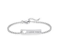 AOAMID Elegant Quote Bracelets for Women - heart Inspirational bracelets for Her, Ideal for Christmas,birthday,Valentine's Day Gifts, L, Metal, no gemstone