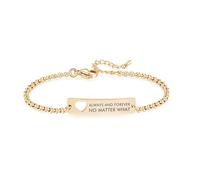 AOAMID Elegant Quote Bracelets for Women - heart Inspirational bracelets for Her, Ideal for Christmas,birthday,Valentine's Day Gifts, L, Metal, no gemstone