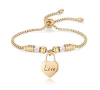 AOAMID Heart Bracelets for Women-A thoughtful gift for women, Mothers,Daughter,Wives,Sisters on Birthdays, Christmas, and New Year's, L, Metal, no gemstone