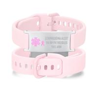 AOAMID Lymphedema Alert bracelet Adjustable Stainless Steel no bp no needles bracelet for women Emergency breast cancer medical bracelets, L, Stainless Steel, no gemstone