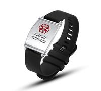 AOAMID Medical Alert Bracelets for Men Women Adjustable Free Engraving Sport Silicone Medical ID Bracelets 8.5 Inches, 6 to 8.7 inches, Stainless Steel