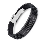 AOAMID To My Husband Bracelet Gift from Wife - Engraved Morse Code I Love You & Love Quote - Valentine's Anniversary Birthday Christmas Father's Day Gifts for Him Husband, L, Stainless Steel, no