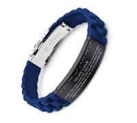 AOAMID To My Husband Bracelet Gift from Wife - Engraved Morse Code I Love You & Love Quote - Valentine's Anniversary Birthday Christmas Father's Day Gifts for Him Husband, L, Stainless Steel, no