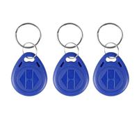 AOAMZ 10 x RFID Badges 125KHz Changeable Key Ring T5577/EM4305 NFC Token Proximity Transponder EM ID Card for Security Entry System Blue