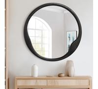 AOAOPQ Wall Mirror Modern Decorative Mirror Hanging Round Style for Bedroom Entryway Living Room and More 24-Inch Black