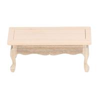 Aoaoy 1:12 Miniature Dollhouse Tea and Coffee Table, Plain Wooden Furniture Accessories for DIY Toy