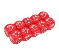 Aoaoy 10PC's Finger Advice Game Cubes Bright Color Educational Plastic 6-page Cubes Set Party (Red)
