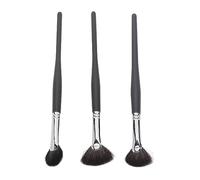 Aoaoy 3PCs Highlighter Brush Soft Hair Fan Shaped Facial Details Shadow Make-up Brush Set Kit Make-up Brushes for Shading Face Details