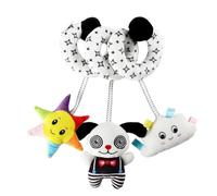Aoaoy Car Seat Toys for Babies Infant Baby Spiral Activity Hanging Stroller Toys High Contrast Crib Bassinet Mobile Bed Wind Chimes Educational Accessories Spiral Activity Plush (Dog)