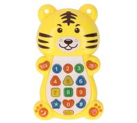 Aoaoy Cartoon Animals Music Phone Toys, Intelligent Early Education Learning Machine Electrical Puzzle Science Teaching Toys for Children (Yellow)