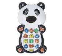 Aoaoy Cartoon Animals Music Phone Toys, Intelligent Early Education Learning Machine Electrical Puzzle Science Teaching Toys for Children (Black)