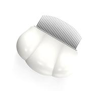 Aoaoy Cat Comb, Shell Hair Remover, Massage Tool, Ergonomic Handle, Improves, Cat Shell Comb, Gently Removes Loose Hair without Snagging (Cream White)