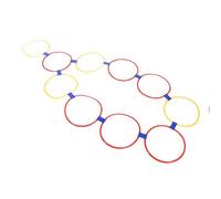 Aoaoy Children's Rings with Connections, Improvement of Balance, Multi -colored Ring Game 38 Cm, Improvement of the Focus, for Sensory Training, Soft, Robust Material, for