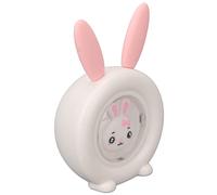 Aoaoy Cute Rabbit Shaped Rechargeable Hand Warmer, 2 Temperature Gears, Colorful Light, 1800mAh Battery for Pocket, 3 Seconds Quickly Heating, Perfect in Cold Weather (White)