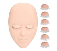 Aoaoy Eyeline Man-man-minded, Eyelash Man-man-minded, Eyelash Extension, Training Practice with 3 Pairs of Removable Double-layer-like Eyelids Beauty Make-up Dummy Face (Pink)