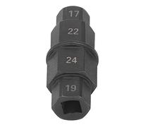 Aoaoy Hex Axle Tool for Motorcycle Dedicated Front Wheel Spindle Removal Wrench 17 19 22 24mm (Black)