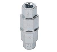 Aoaoy Hex Axle Tool for Motorcycle Dedicated Front Wheel Spindle Removal Wrench 17 19 22 24mm (Silver)