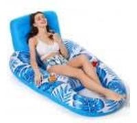 Aoaoy Inflatable Pool Floats Lounger Adult Inflatable Tanning Pool Lounger Float Large with Pillow & Drink Holder Tanning Recliner Floaty Chair Raft Sunbathing Water Lounge Floaties