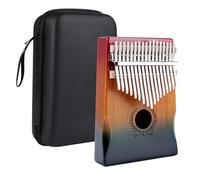 Aoaoy Kalimba 17 Keys Portable Mahogany -Daumen Piano Musical Instrument with a Carrying Bag Melody Hammer Colorful Course
