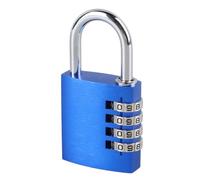 Aoaoy Outdoor Combination Lock Digit, Blue High Security Easy Use Versatile Sturdy Aluminum Alloy Combination Padlock, Convenient to Carry, for Schools, Gyms