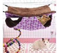 Aoaoy Pet Hanging Sleeping Bag Soft Comfortable Purple Rabbit Hammock for Small Pets, Four Seasons and Hammock, Play with More Than One with Birds (Small Size)