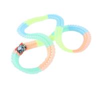 Aoaoy Racing Car Track Set, Shining in the Dark, Flexible, Soft Racing Car Building Toy for Children and Girls (224PCS)