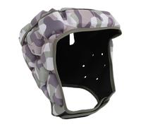 Aoaoy Soft Helmet Rugby Headguards Lightweight Head Protector with Adjustable Band, Soft Padded Headgear Rugby Helmet with Breathable EVA Mesh for Soccer Baseball Goalkeeper (Camo)