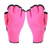 Aoaoy Swimming Webbed Gloves,1 Pair Aquatic Gloves Training Aquatic Webbed Swim Fingerless Swim Snorkeling,for Fitness Water Training (L)